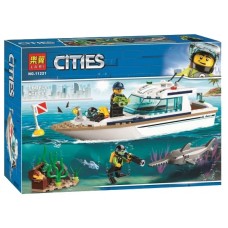 Конструктор Cities "Яхта для дайвинга" 160 деталей №11221